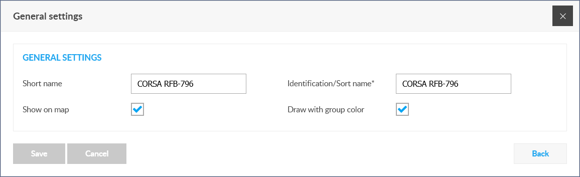 General settings General settings