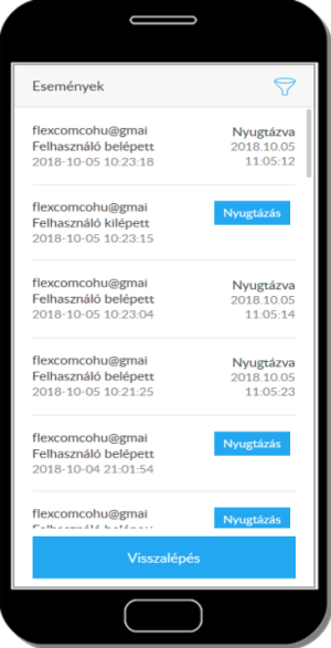 Az eseménylista kezelése Az eseménylista kezelése